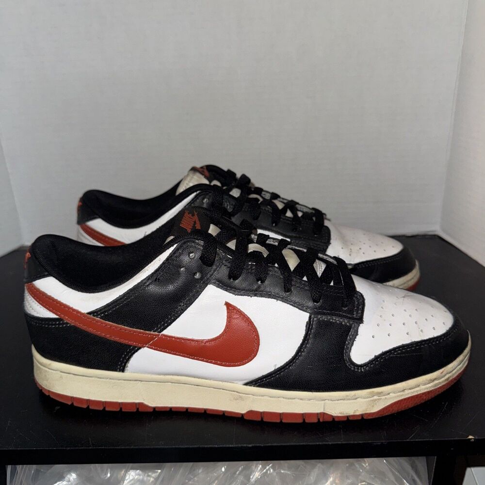 Nike Dunk Low Retro DV0833 108 WHITE/DRAGON RED-BLACK 10.5 Men’s Preowned